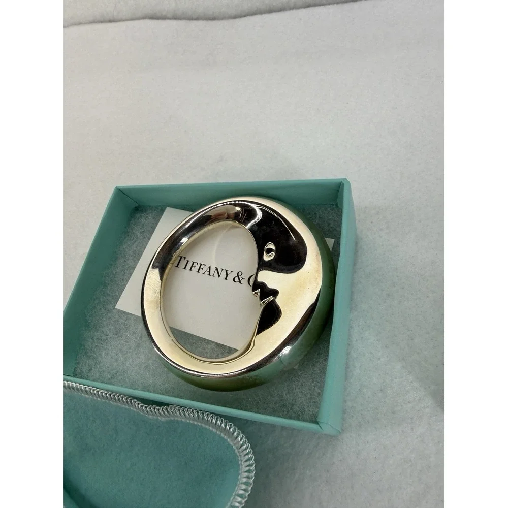 Tiffany & Co. Sterling Silver Man In The Moon Baby Rattle .925 W/ Box & Pouch